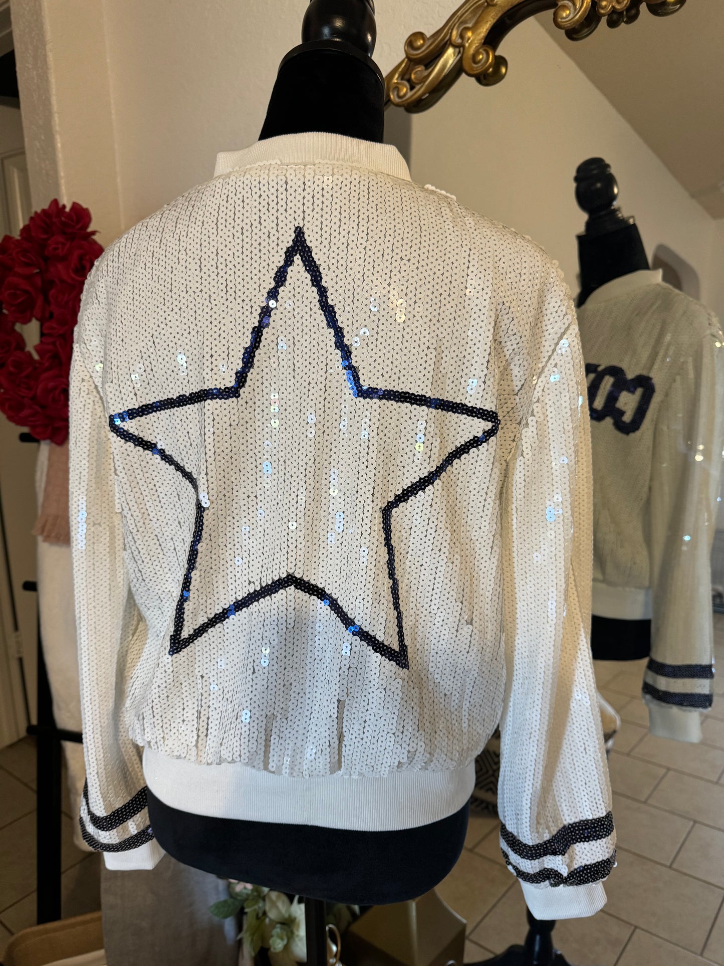 White DC Sequin Jacket